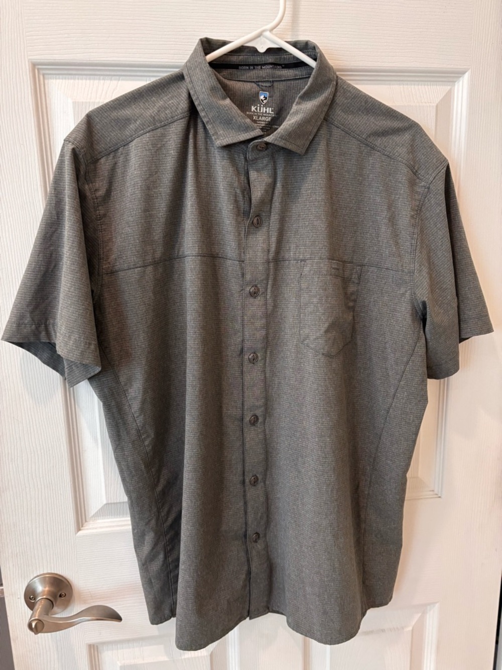 Kuhl OptimizerShort Sleeve Button-Down Shirt in Gray‎